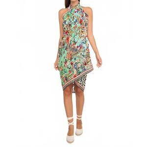 NEW AISHA leopard flowers pareo coverup in multi